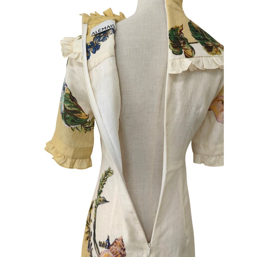 ALEMAIS OLEANDER MIDI DRESS US 4 AU 8 - Picture 5 of 8